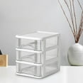 thumbnail image 5 of 1 Storage Box Plastic Kitchen Pantry Stackable Storage Organizer Container Station With Drawers for Cabinet Countertop Holds Coffee Tea Sugar Packets Creamers Clear White, 5 of 9