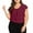 Wine, variant on 2026 Womens Clothing under $5 asdoklhq Womens Plus Size Fashion Womens Plus Size Solid O-Neck Floral Lace Shoulder T-Shirt Tops Blouse