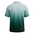 thumbnail image 5 of KLHDSF Men's Polo Shirts Short Sleeve Gradient Color Gym Workout Golf T-Shirt Casual Fashion V Neck Button Down Tops 2026 Cyan XL, 5 of 7