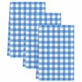 thumbnail image 2 of Blue Kitchen Towels Set of 3, Country French Rustic Buffalo Plaid Modern Art Absorbent Dish Towels for Kitchen, Microfiber Hand Towel, Quick Drying Tea Towel for Cleaning Decorative Dishcloths, 2 of 7