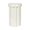 thumbnail image 4 of Kate and Laurel Jace Modern Metal Round Side Table, 12 x 12 x 18, Beige, Transitional Dorm Living Room Scalloped End Table for Use as Bedroom Nightstand or Outdoor Patio Decor Option, 4 of 8
