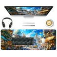 thumbnail image 2 of WISHTIME Gaming Mouse Pad Eerie Town Large Extended Keyboard Mat for Work and Gaming Oversized Mouse Pad(31.5x11.8x0.08Inch), 2 of 7