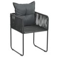 thumbnail image 3 of vidaXL 7 Piece Garden Dining Set Black, 3 of 5