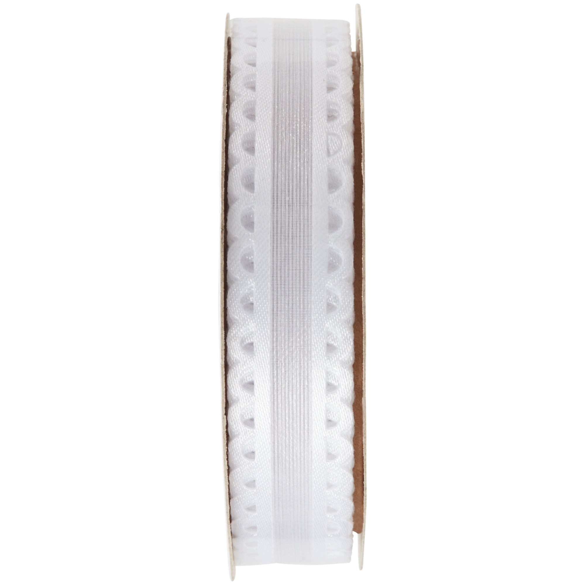 (4 pack) Offray 5/8 inch white options ribbon, 9 feet, 1 each