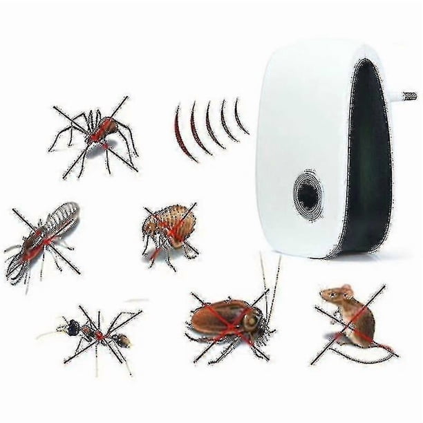 4x Powerful Ultrasonic Insect Repellent, Ultrasonic Repellent, Anti Mosquito, Insects, Rats, Ant, Cockroach, Spiders Tw