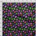 thumbnail image 4 of oneOone Cotton Silk Green Fabric Halloween Sewing Craft Projects Fabric Prints By Yard 42 Inch Wide, 4 of 4