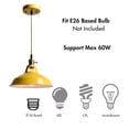 thumbnail image 6 of Claxy 11" Yellow Barn Pendant Light for Hallway Bedroom Living Room, 6 of 7