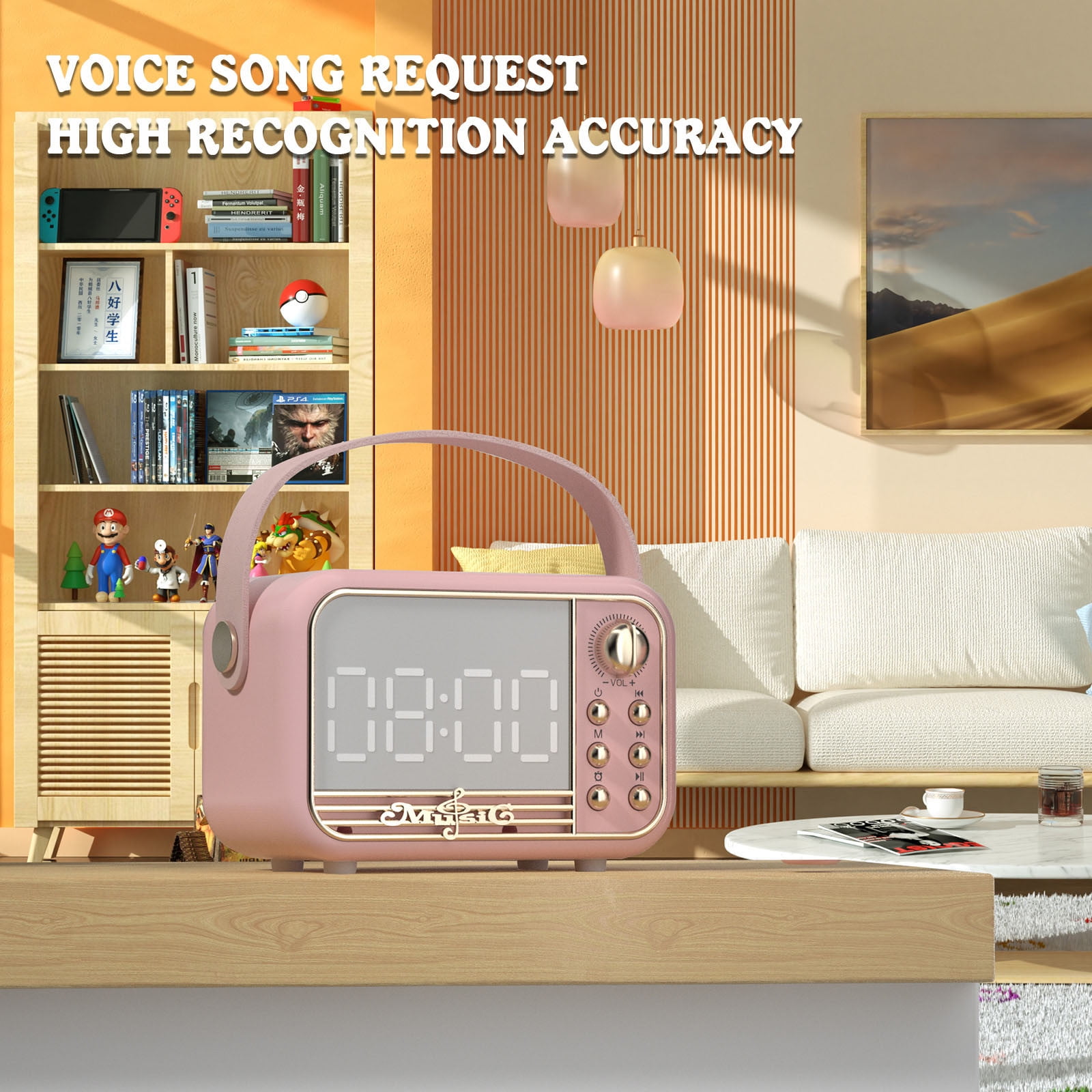 Creative Multifunctional Bluetooth Desktop Subwoofer Speaker, Long Distance Anti-Distortion Wireless Transmission, Multi Scene Universal Stereo Audio for Home Karaoke Outdoor Camping
