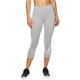 thumbnail image 1 of Pantalones deportivos de compresión Reebok Wanderlust Capri para mujer, gris, grande, 1 of 3