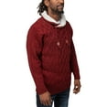 thumbnail image 3 of X RAY JEANS Mens Cable Knit Cowl Neck Sweater, Burgundy, L, 3 of 5