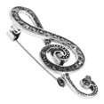 thumbnail image 4 of KAKOWELY brooch for women Pin Brooch For Women Rhinestone Musical Note Collar Jewelry Note Brooch1.85"X0.71"X0.43", 4 of 5