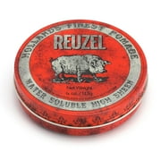 REUZEL Red Pomade, Medium Hold, High Shine, Water Soluble, 4 oz