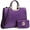 A-Purple, variant on Women Handbag Top Handle Shoulder Bag Tote Satchel Purse Work Bag with Matching Wallet