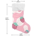 thumbnail image 2 of Coolnut Strawberry Christmas Stocking Personalized Large Candy Stocking, Xmas Stockings Decoration Hanging Gift for Family Holiday Party Ornaments Decor Fireplace, 2 of 7
