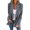 Blue, variant on Women Suit Coat Lapel Long Sleeve Houndstooth Print Single-Breasted Cardigan Style Suit Jacket with Flap Pockets Loose Fit Business Outwear