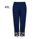 thumbnail image 2 of Guardurnaity Leggings de cintura alta Pantalones de yoga transpirables Pantalones de chándal de tres cuartos Ropa Prendas para la parte inferior del cuerpo Azul 4XL, 2 of 6