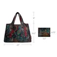 thumbnail image 2 of Wrapables Large Foldable Tote Nylon Reusable Grocery Bags, Cosmic Paisley, 2 of 6