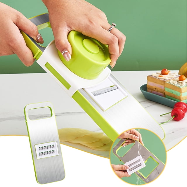 Xihbxyly Borrador Multifuncional de Acero Inoxidable, Juego de Cuchillas Extra Gruesas, Herramienta de Corte Versátil, Prensa de Ajo Comercial, Material de Grado Alimenticio, Fácil de Limpiar, Elegan