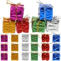 PAMINGONO 60-Piece Mini Christmas Ornaments Set with Assorted Color Foam Box Shaped Hanging Decorations for Tree