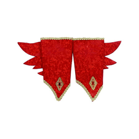 Red Gold Sequin Glam Devil Costume Accessory Arm Bands