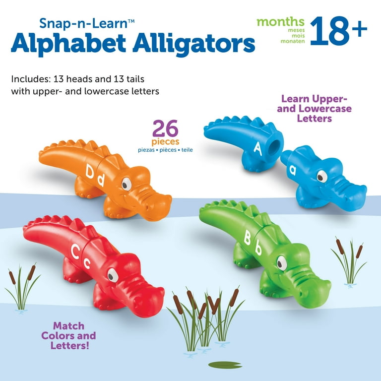 Learning Resources Snap-n-Learn Alphabet Alligators Toddler Toys