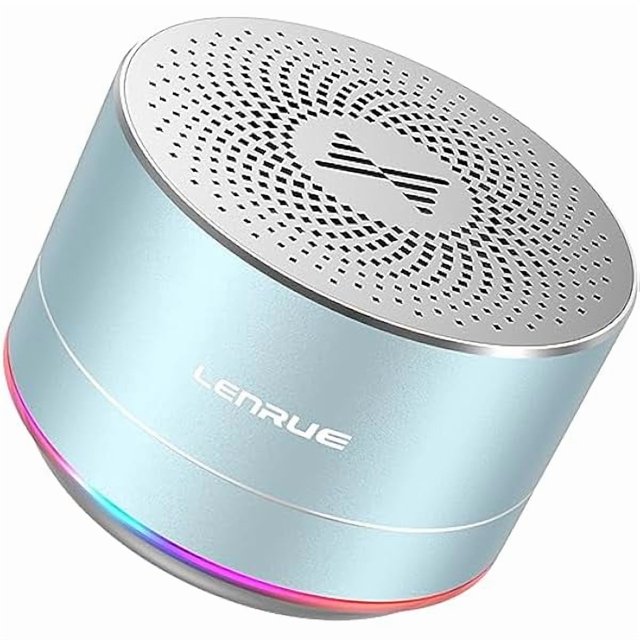 wonima11 Portable Bluetooth Speakers,Wireless Speaker with Clear Sound, Long Playtime, Small Mini Metal Speaker,Christmas Birthday Gifts for Men, Women,Kids(Sky-Blue)