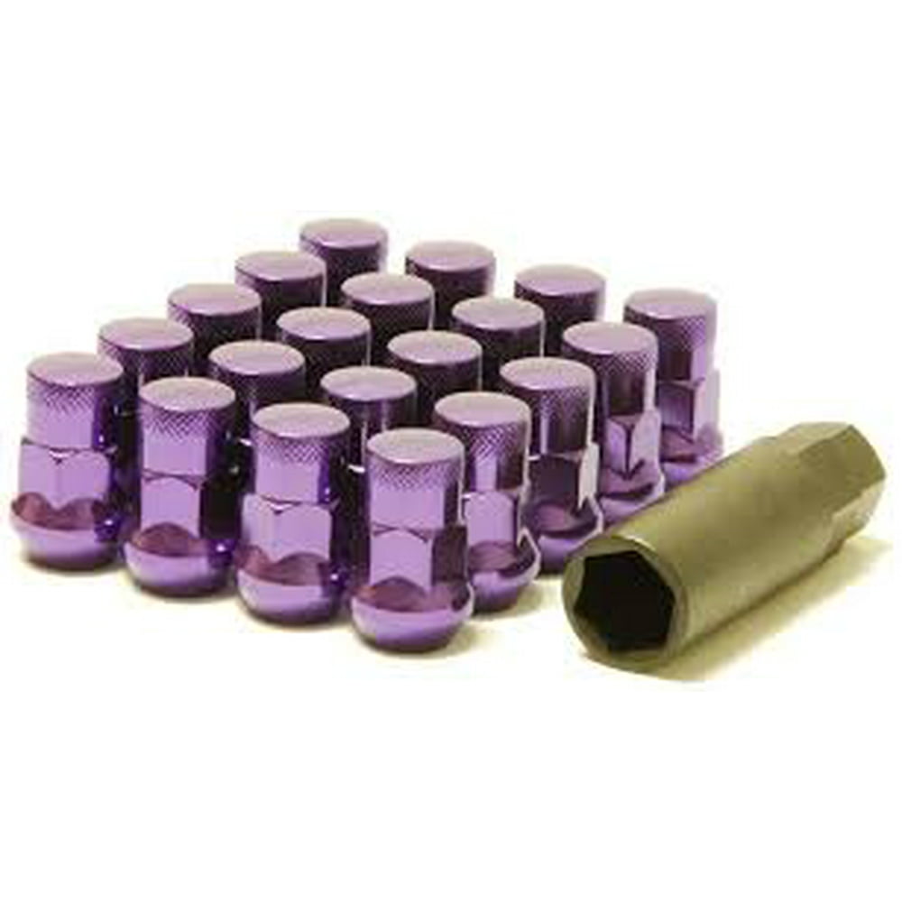 Wheel Mate Muteki SR35 Close End Lug Nuts w/ Lock Set of 20 Purple