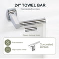 thumbnail image 6 of Mainstays 4-Piece Square Bathroom Hardware Set with 24-inch Towel Bar Chrome Finish, 6 of 17