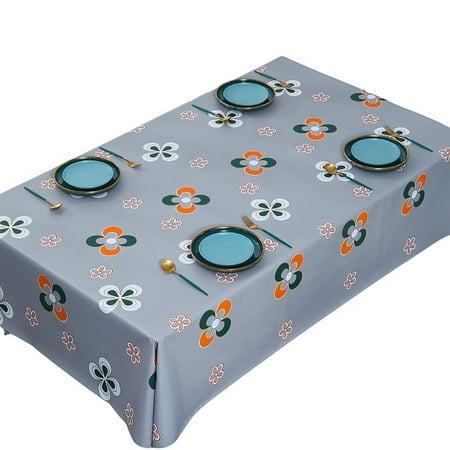 

Rectangular Tablecloth Nordic Waterproof PVC Elegant Print Tablecloth Wipeable Oilproof Table Cover For Dining Room Living Room Restaurant Party Picnic Banquet-B-140*220cm