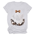 thumbnail image 5 of Halloween Shirts for Women T-Shirts for Women Casual Graphic Tee with Round Neck and Distinct Pattern Seasonal Summer Out for Jeans White XXL, 5 of 5