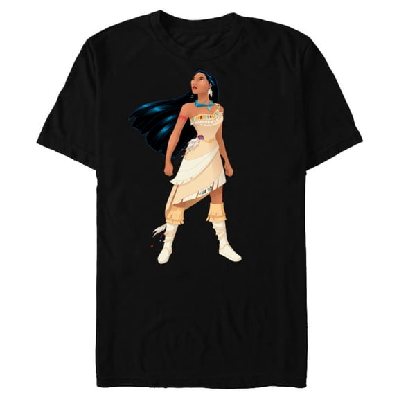Disney Pocahontas T-Shirt- Short Sleeve Blended T-Shirt for Adults - Customized-Black Snow Heather