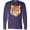 Purple, variant on Inktastic Tiger Head Long Sleeve T-Shirt