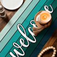 thumbnail image 3 of Table Runners 36 Inches Long Dress Scarves, Gradient Green Wood Farmhouse Kitchen/Dining Table Decor Table Runner, Short Coffee Tablerunners, Black Farmhouse Wooden Grain Country 13x36 Inch, 3 of 9