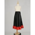 thumbnail image 5 of Zaldita Kids Girls Spanish Flamenco Bull Dance Skirt Ruffled Hem Big Swing Long Skirts Belly Black 110, 5 of 6