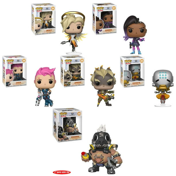 Funko POP! Games Overwatch S3 Vinyl Figures - SET OF 6 (Junkrat, Mercy, Roadhog, Sombra, Zarya & Z - Walmart.com