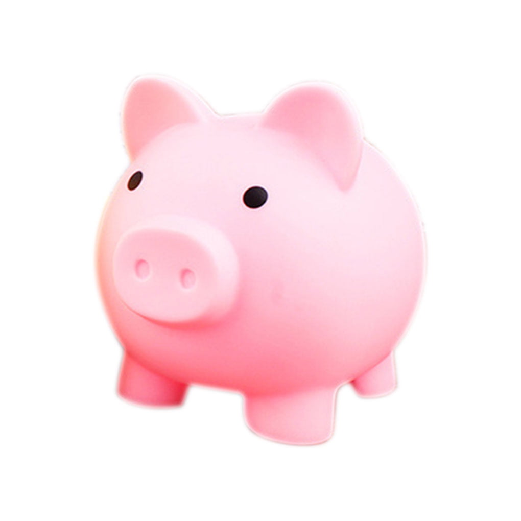 Round Piggy Bank Cartoon Creative Money Saving Box Coin Storage Case with Lock 
