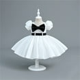 thumbnail image 2 of Mercatoo Baby Flower Girl Dress Kids 𝐑uffles P𝐚rty Wedding Dresses Satin Big Bowknot Dress for Kids Girl Birthday P𝐚rty, 2 of 6
