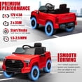 thumbnail image 4 of iYofe Red 12V Toyota Tundra Powered Ride On Cars with Remote Control, Ride On Toys for Kids Boys Girls, 4 Wheels Ride on Trucks with Bluetooth, Music, USB, Electric Cars for Kids 3-6 Years Old Gifts, 4 of 9