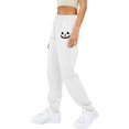 thumbnail image 5 of Comfy Cotton Sweatpants Fleece Lined Halloween Casual Joggers Pants with Pockets Womens Midweight Sports Wear (XL, White 02), 5 of 6