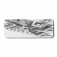 thumbnail image 1 of City Computer Mouse Pad, Aerial View Sketch Pencil Drawing of Metropolis Skyscrapers Architecture Art, Rectangle Non-Slip Rubber Mousepad Large, 31" x 12", Charcoal Grey White, by Ambesonne, 1 of 2