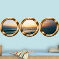 thumbnail image 2 of VWAQ Cruise Window Decal - Ocean View Window Cling, Porthole Vinyl Sticker -SPW25 (Bronze, 24" Diameter), 2 of 2