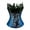 Blue, variant on Corset Zip up Women Role Playing Peacock Bustier Blue XXL