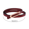 thumbnail image 2 of Qarigey Cinturón fino de cuero elegante para mujer, cinturón fino de PU para varios conjuntos, hebilla de Metal, nueva moda Cinturones Bronceado suave, 2 of 6