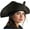 Brown, variant on Adult Pirate Hat for Women Colonial Tricon Hat Halloween Costume Accessory