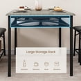 thumbnail image 4 of Ourlova Dining Table Set for 4 Kitchen Table Set of 4 with Upholstered Dining Bench and Square Stools Dining Set for 4 with Storage for Small Space Apartment Grey, 4 of 8