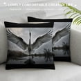 thumbnail image 3 of Orinice Birds Water Wings Graphic Decorative Cushion Throw Pillow Cover Square 1PC Zipper Closure Home Couch Living Room Bed Sofa 20x20in, 3 of 5
