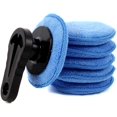 thumbnail image 1 of Kit de 7 almohadillas aplicadoras de cera para coche, aplicadores de esponja de microfibra de 4,7 pulgadas, almohadilla de cera de espuma suave con mango de agarre (grande) Ofspeizc WMZL-1604, 1 of 9