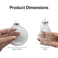 thumbnail image 3 of 4E's Novelty 3.15" Round Glass Ball & 1.22" Flat Ornaments (12Pcs, 6 of Each) - 80mm Shatterproof  Clear Ornaments for Crafts Fillable for DIY Projects, 3 of 8