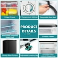 thumbnail image 5 of JOINSUN 3.2 cu. ft. Compact Refrigerator with Freezer, Low Noise, 17.7 in. deep x 17.7 in. wide x 31.5 in. high, For Dorm, Office, Black, 5 of 7