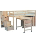 thumbnail image 2 of Junior Stairway Mid Loft Bed With Desk, Chest, and Bookcase, 2 of 4